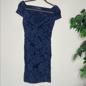 Guess Jean Elegant Blue Floral Dress